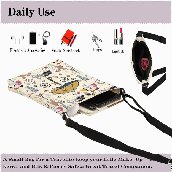 Elegant 7.87" Crossbody Bag with Magnetic Closure - Perfect Travel Companion - Picture 5 of 7